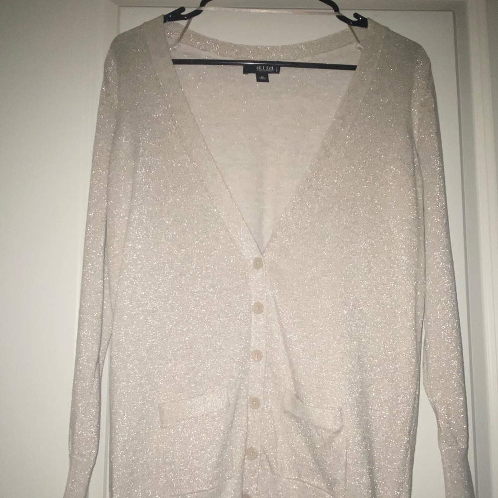 ana Button down sparkly sweater